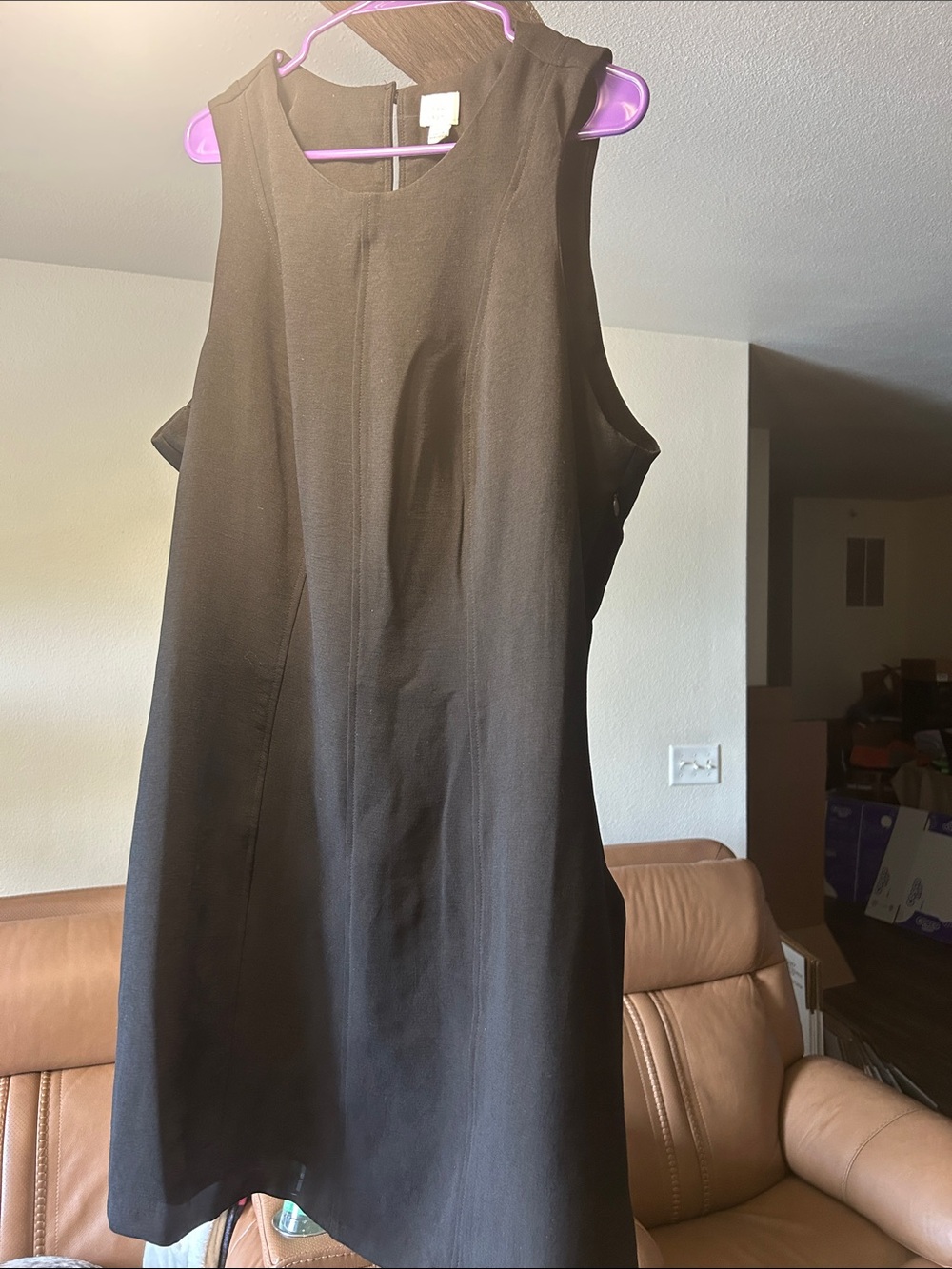 a new day Black Sleeveless Mini Shift Dress 17